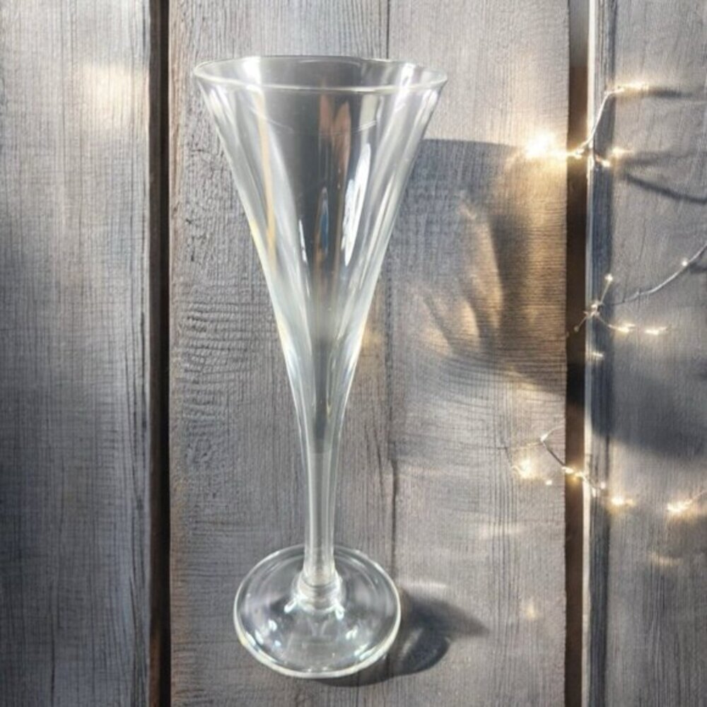 Marc Aurel Crystal Glass Stemware‎ Clear Flute Trumpet Drinking Cup Glass Marked